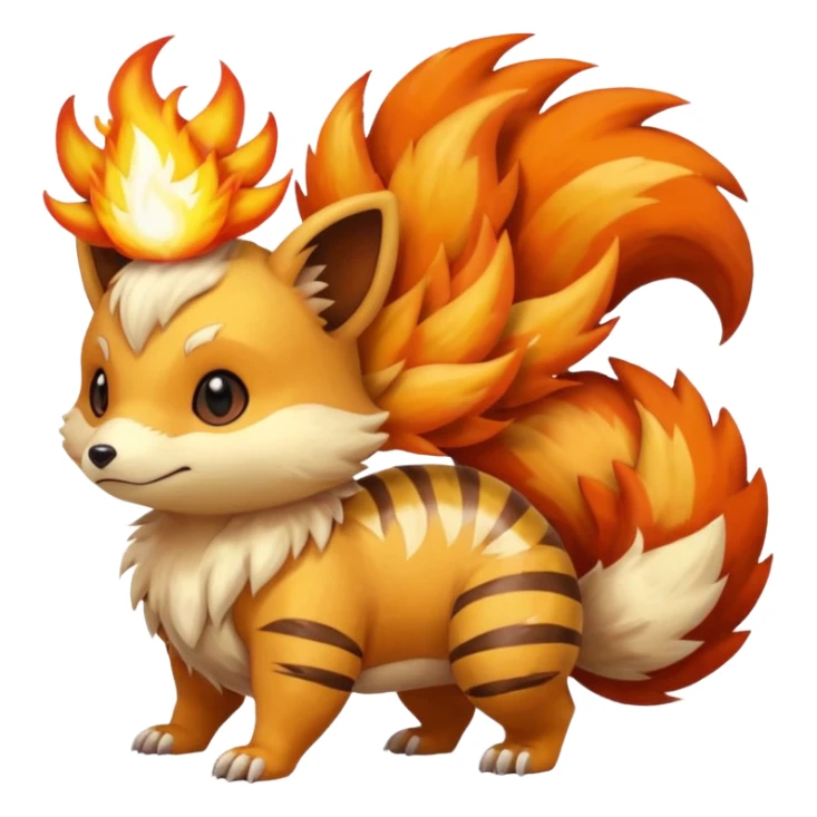 Sandshrew-Growlithe-Fennekin-Vulpix-fusion sticker