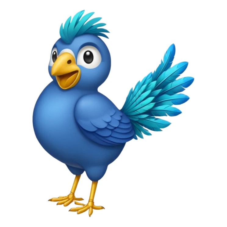 Crée un emoji de l'oiseau de la paille en queue sticker