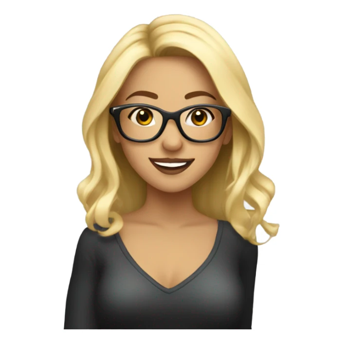 blonde girl wearing glasses dancing bachata sticker