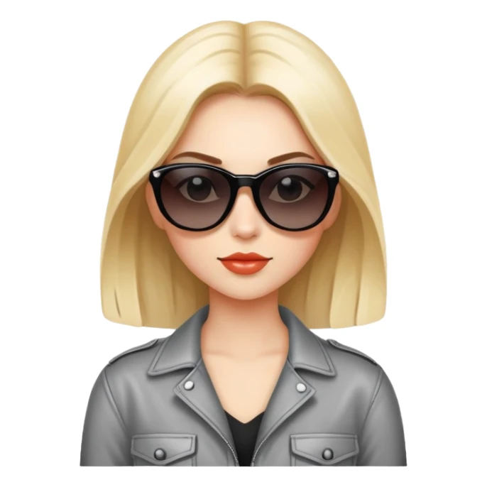 a cool girl with sunglasses and confident pose sticker