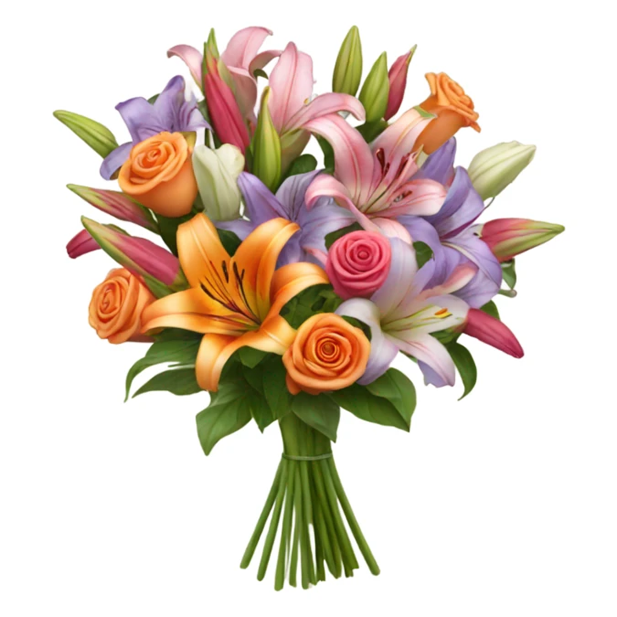 lilies and roses sticker