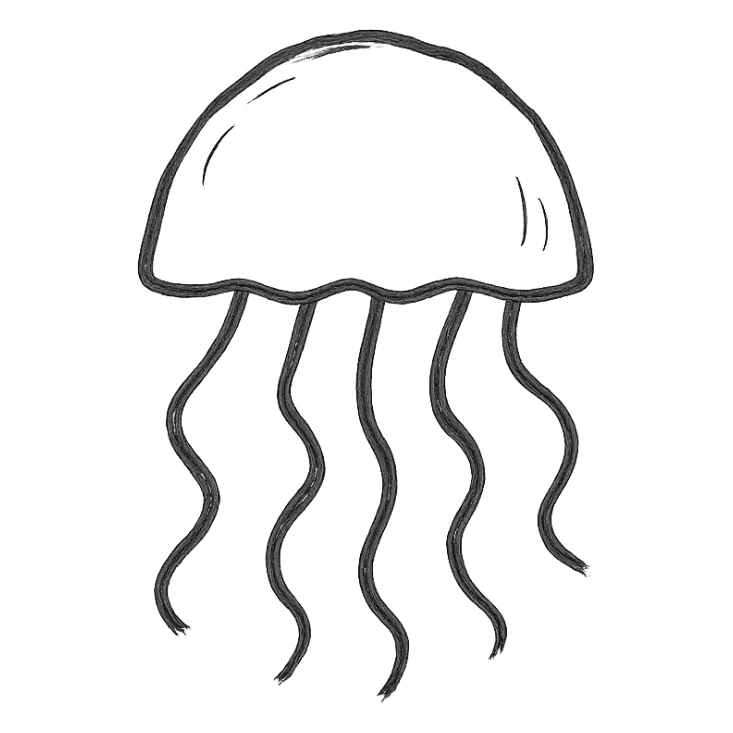 soul with the outline of a jellyfish sticker