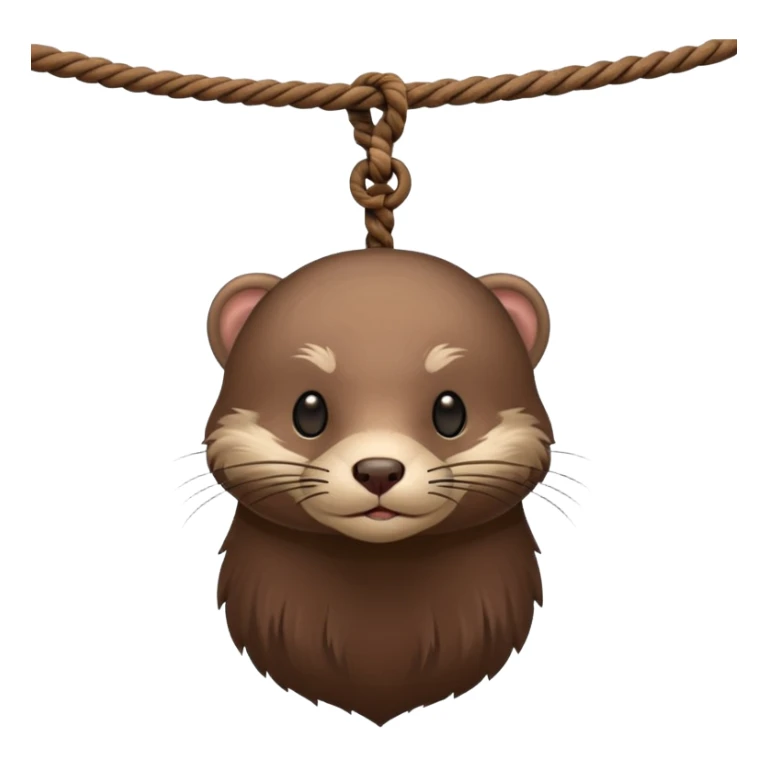 mink in a hangmans noose sticker