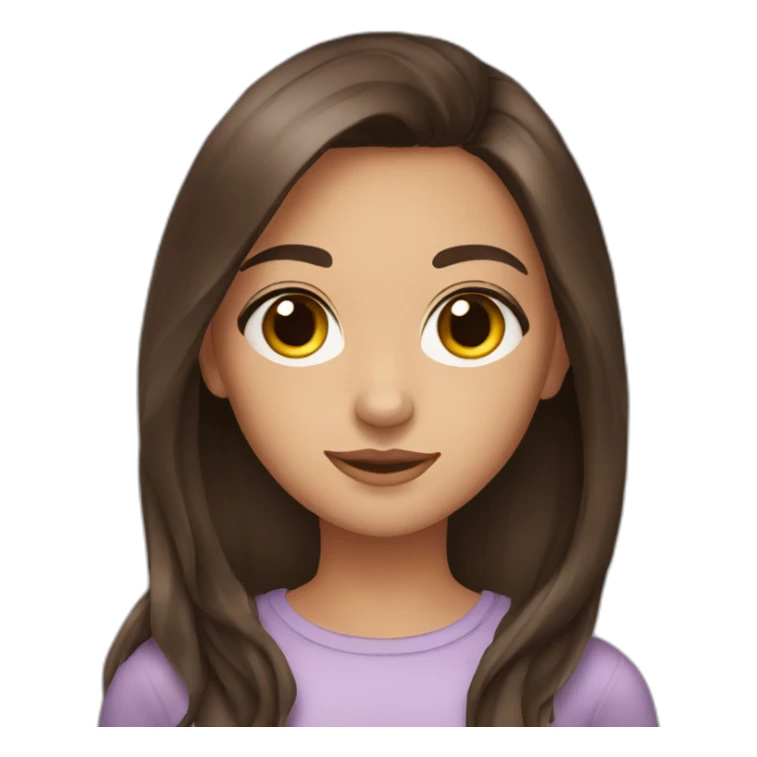 A beautiful, brunette girl with beautiful, brown eyes  sticker