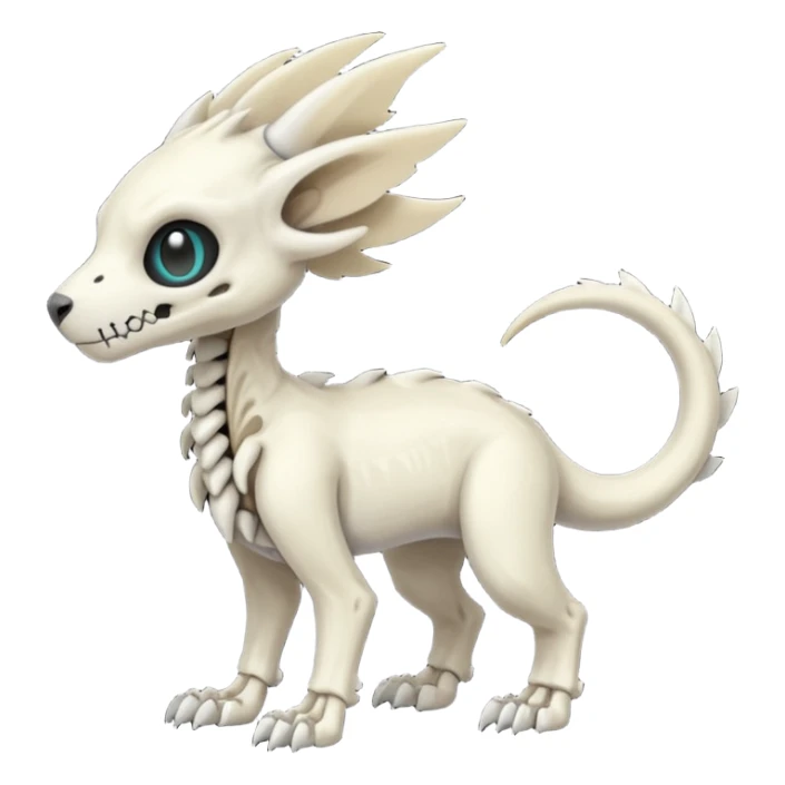 Eldritch Spooky Scary Skeletal Linoone-Absol-Trico-Hybrid (Full body) sticker