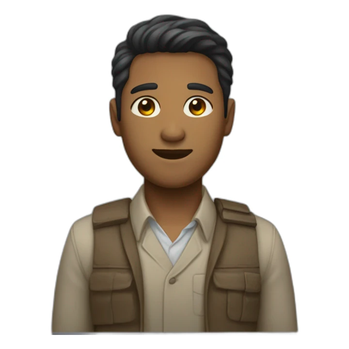 un avatar de una persona masculina aleatoria, que imponga caracter y determinación sticker