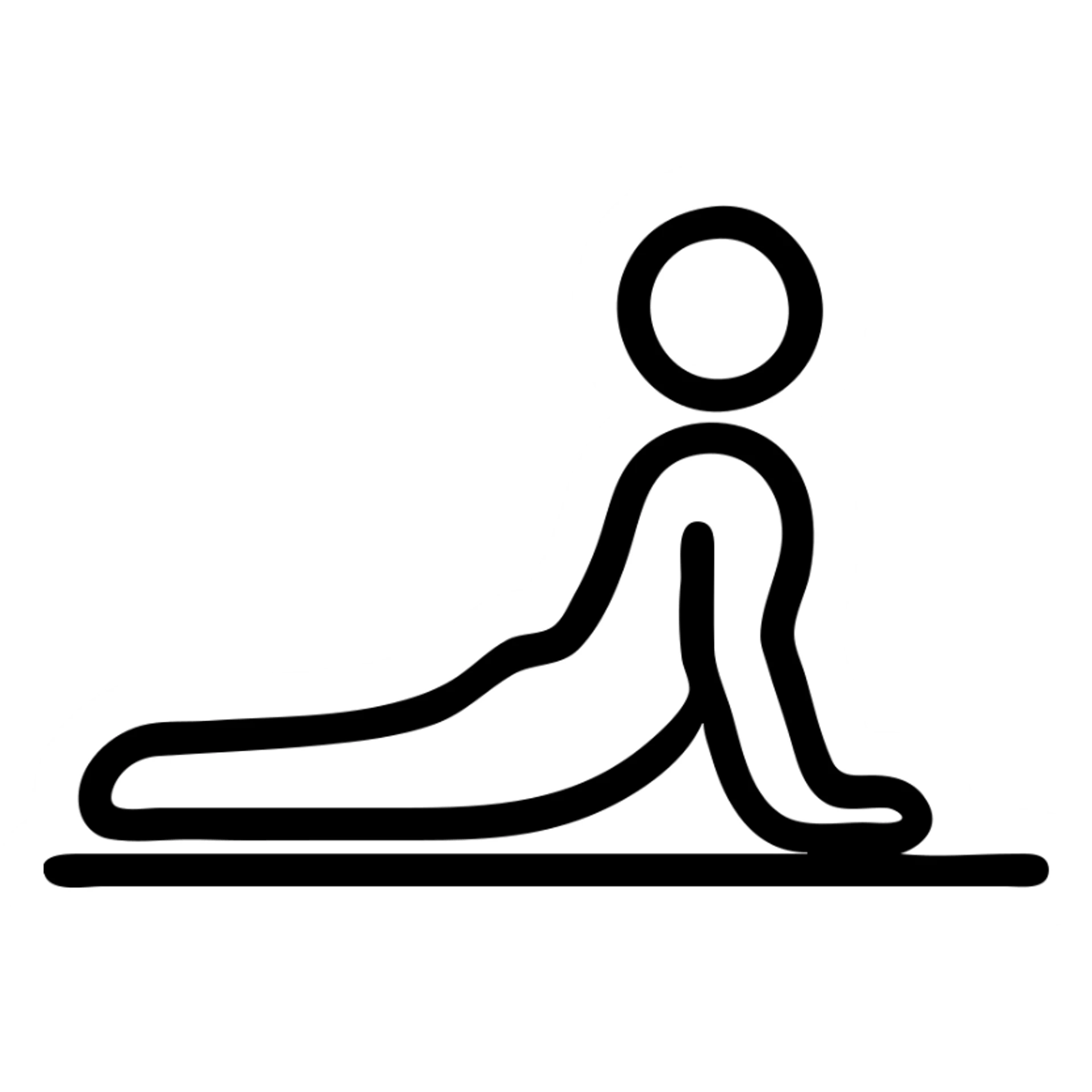 icon on the theme of yoga cobra poses classes.  sticker