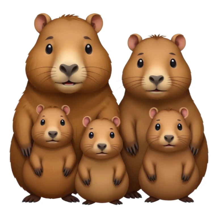 Capybara family sticker