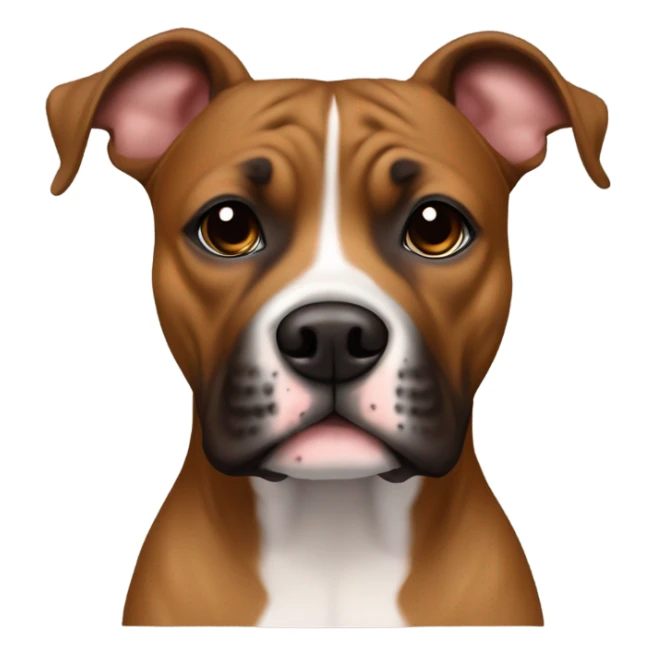 French boxer cross staffie dog brown colour sticker