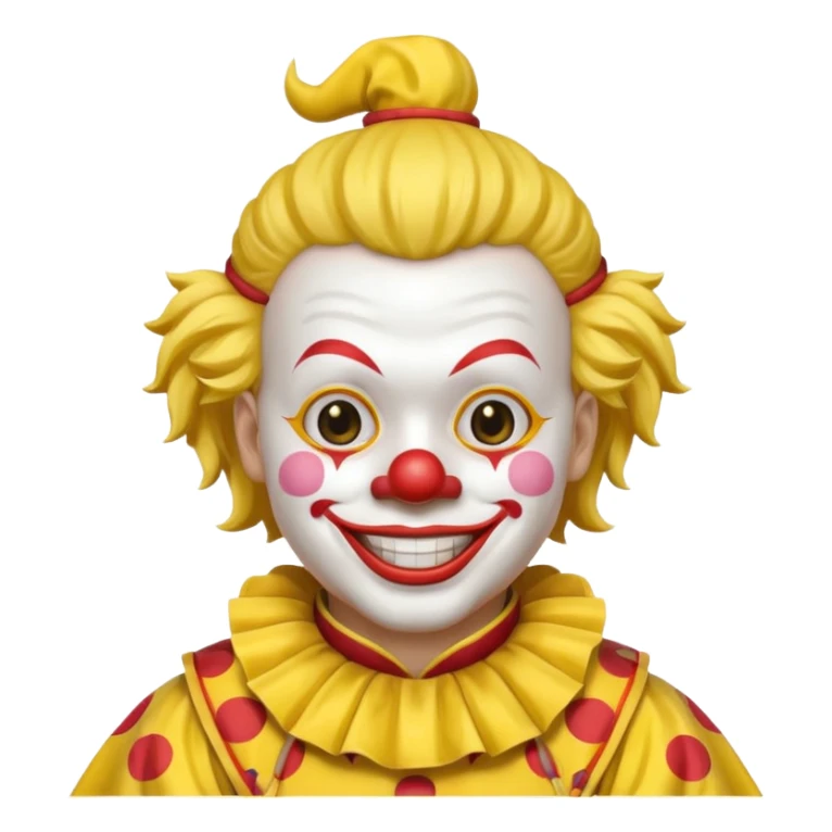 clown, wearing yellow japanese samurai custome sticker