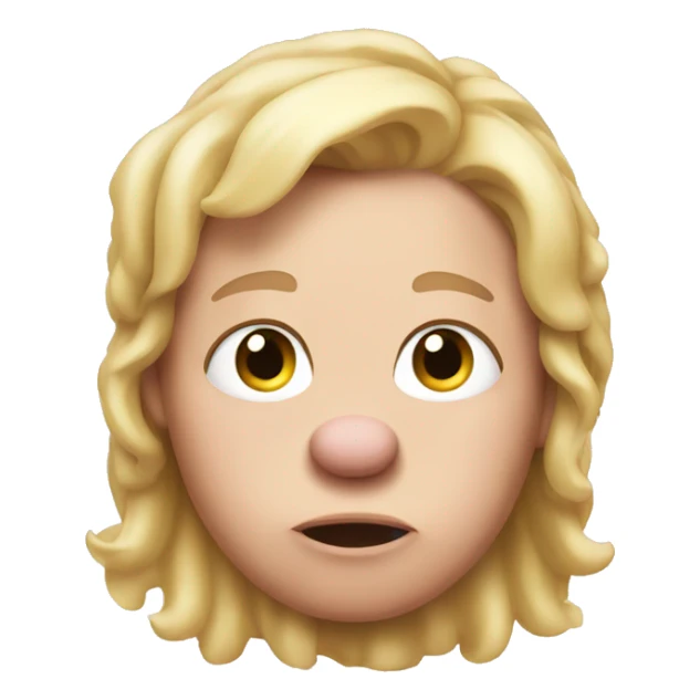 greasy pig with blonde hair sticker