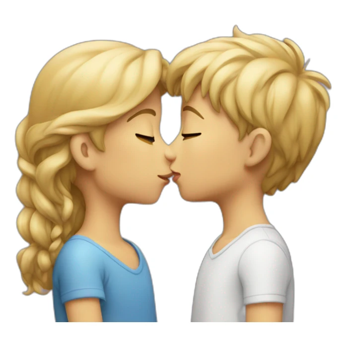 Boy and girl kiss sticker