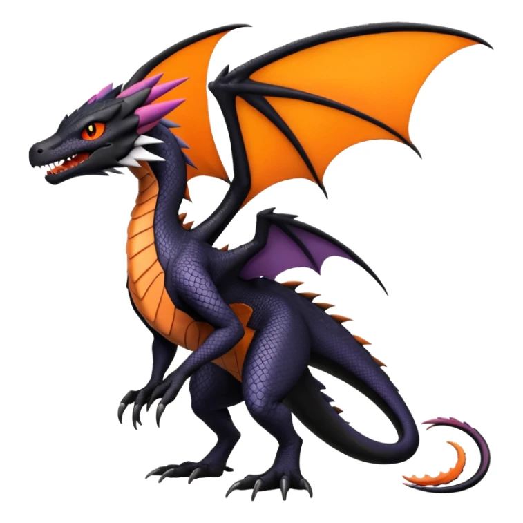 Salandit-Noibat-Noivern-Nargacuga-Dragon-Hybrid (Full body) sticker