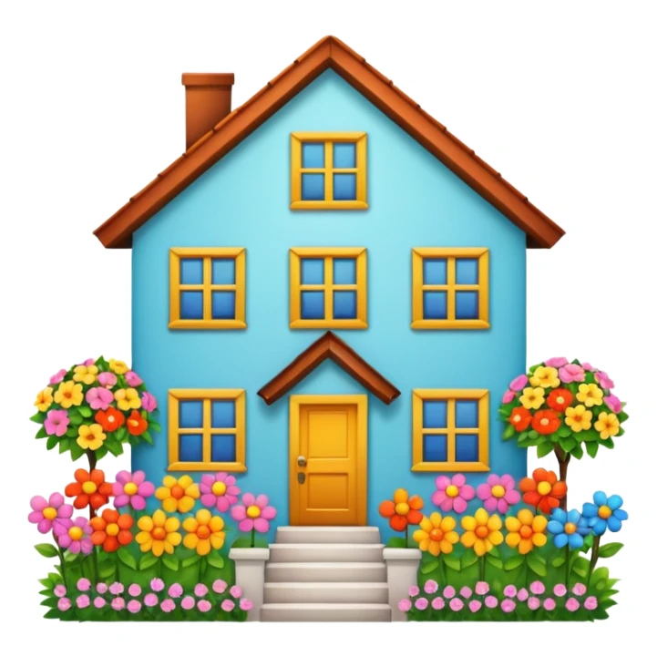 House of flowers sticker