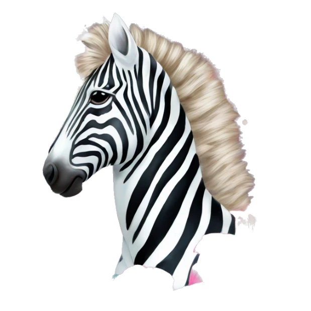 Zebra sparkling nebula unicorn Pegasus collage roses flowers palm trees tropical  sticker