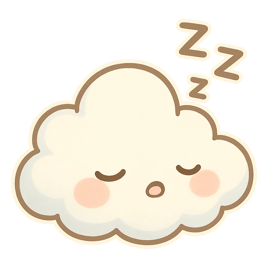Chibi Cloud Sleepy Zzz sticker