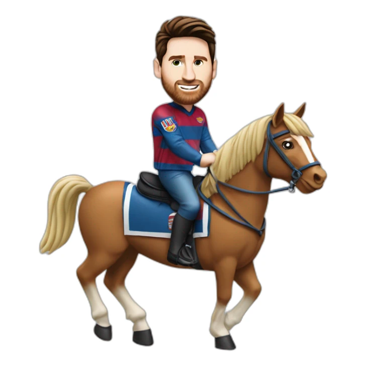 lionel messi sur un cheval sticker