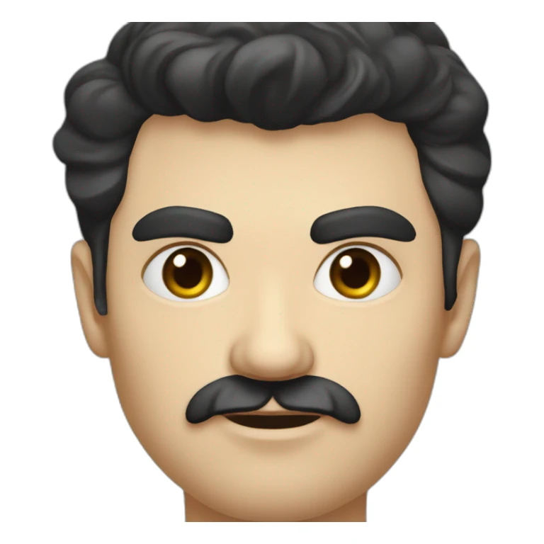 sergei dovlatov writer with black hair and huge eyebrows sticker