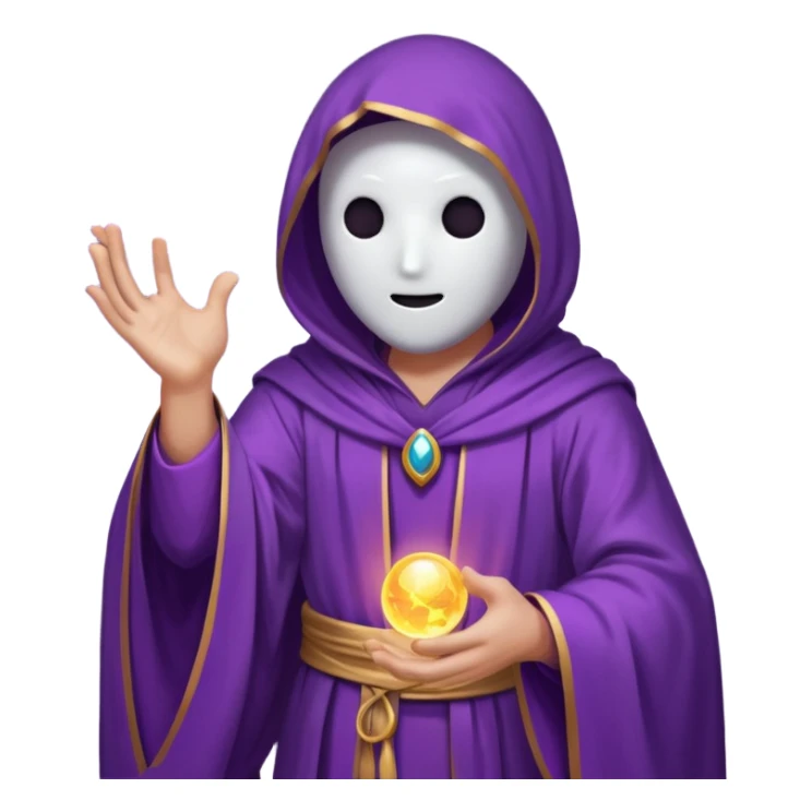 purple person no face magic user sticker