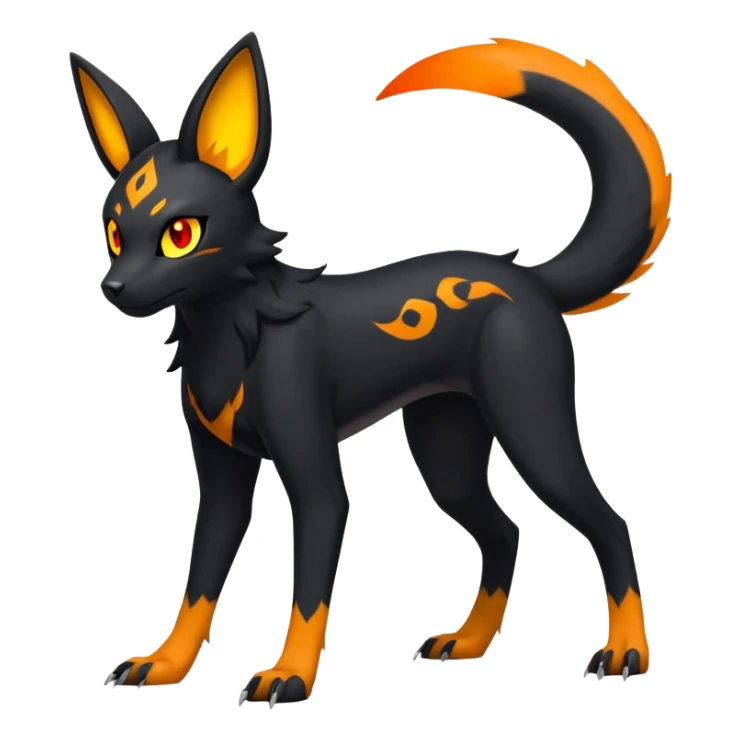 Salandit-Umbreon-Litten-Houndour-Hybrid (Full body) sticker