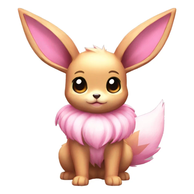 Kawaii Shiny Pink Eevee Full Body sticker