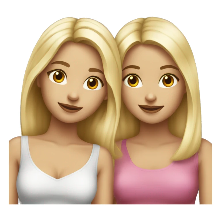 two--girls-best-friends-darkhair-blonde sticker
