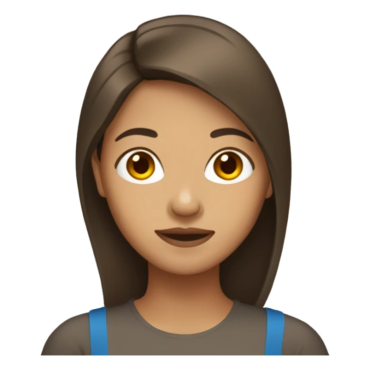 filipino woman with straight brown hair sticker