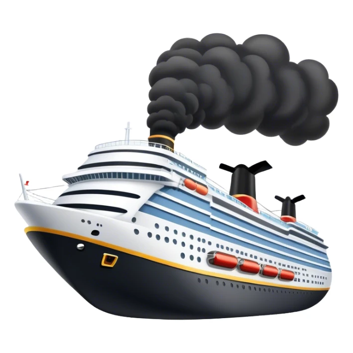 cruise ship exhaust carnival  sticker