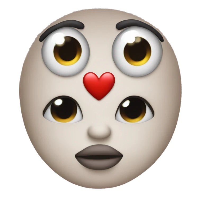 Face with eye heart and kiss sticker