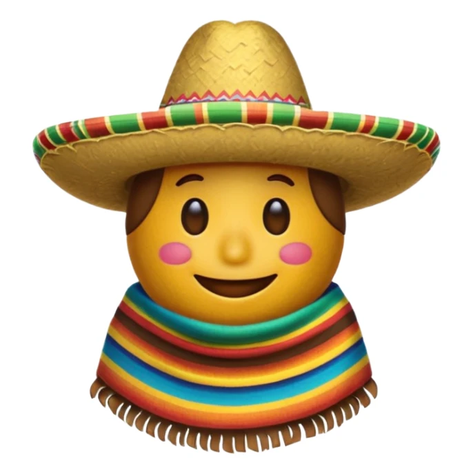 Poop emoji wearing sombrero and serappi sticker