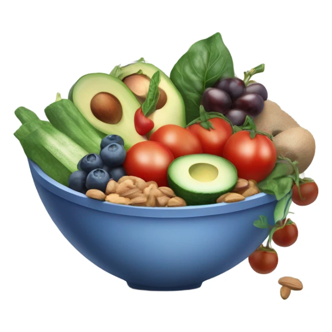 realistic bowl of healthy food sticker