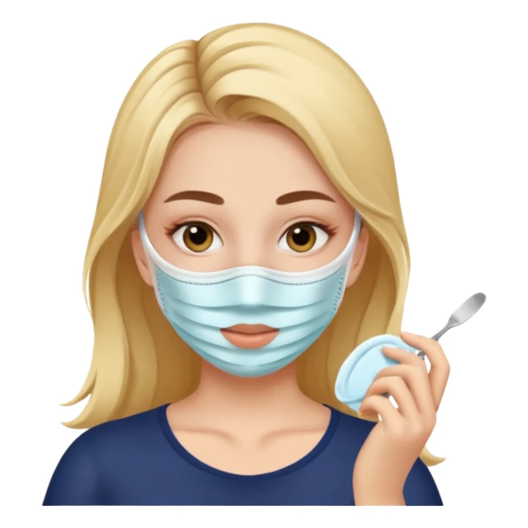an emoji of a girl doing skincare sticker