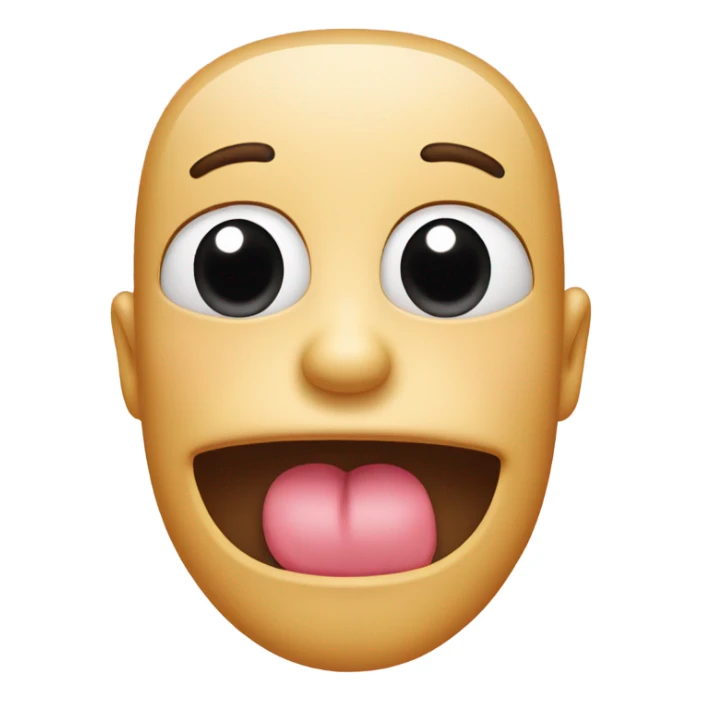 Straight face with tongue uit  sticker