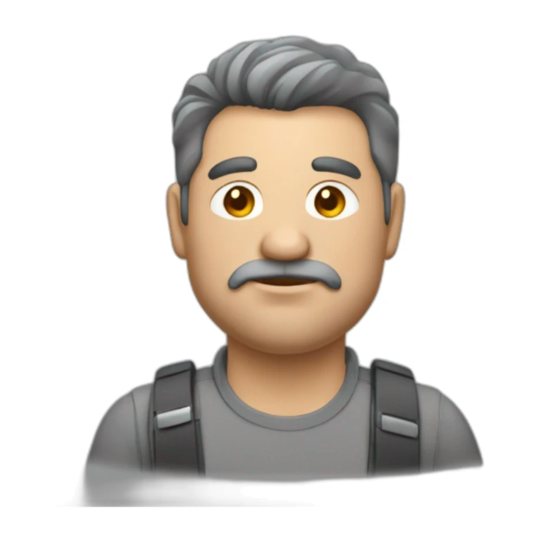 hombre gordito pelo gris con cámara sticker