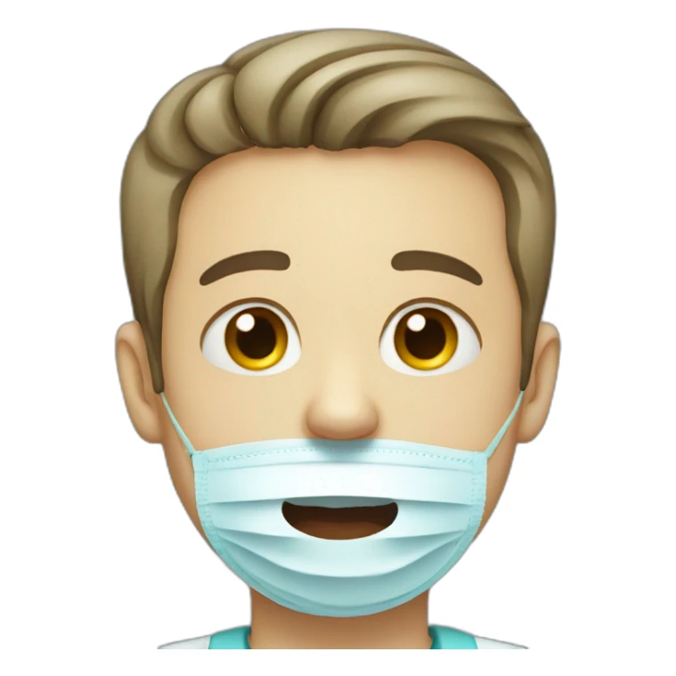 dentist without mask crying with tears in his eyes sticker