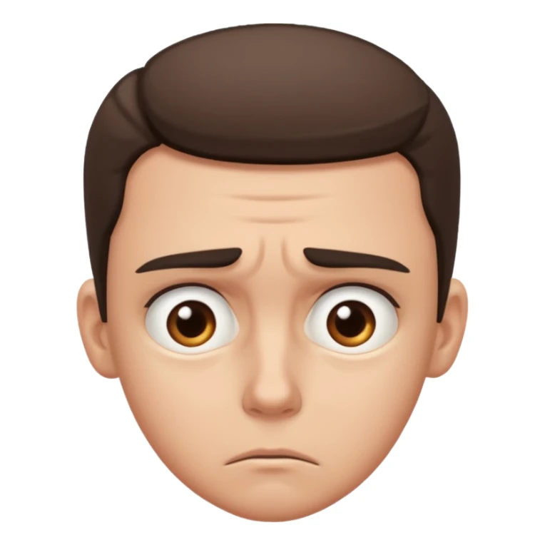 Create one core emoji that clearly represents the emotion “anxious.”
The emoji should show:

Facial tension

Worry or nervousness

A small sweat drop to indicate anxiety

The emoji must visually communicate emotional stress or nervous anticipation without using text. sticker