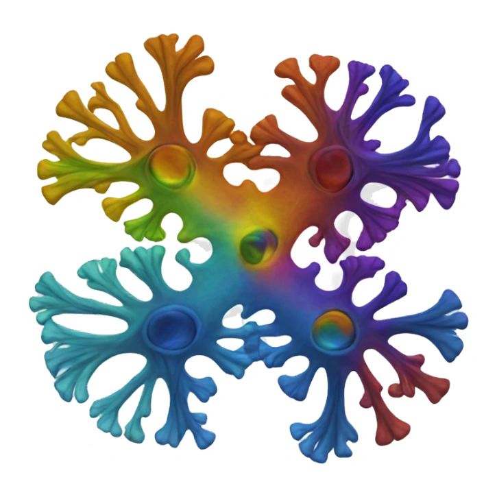 multi-color fractal with the word "Pro³" in it sticker