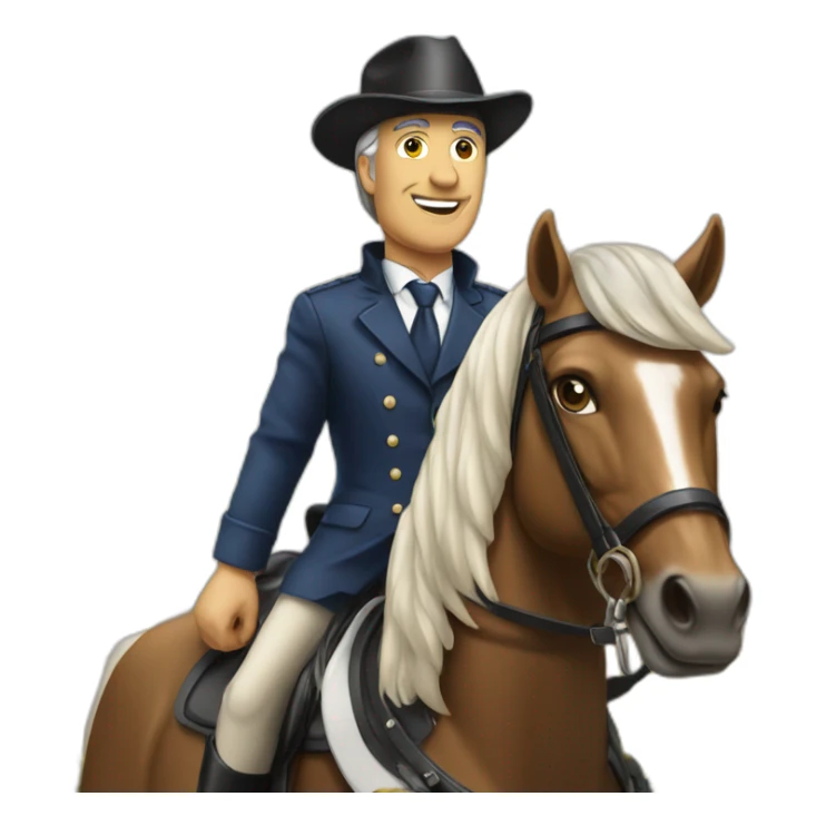 Le président sur un cheval sticker