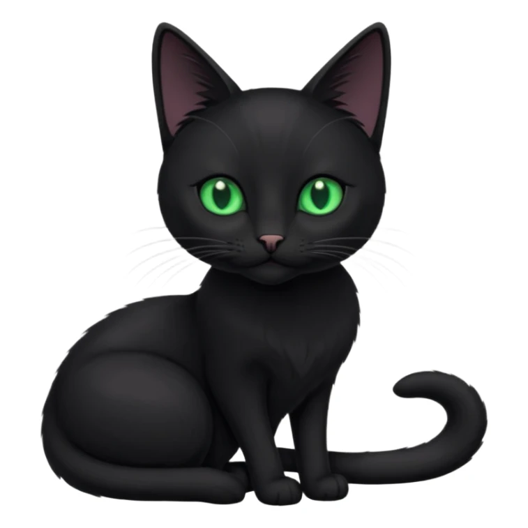 a noble black cat with a long tail sticker