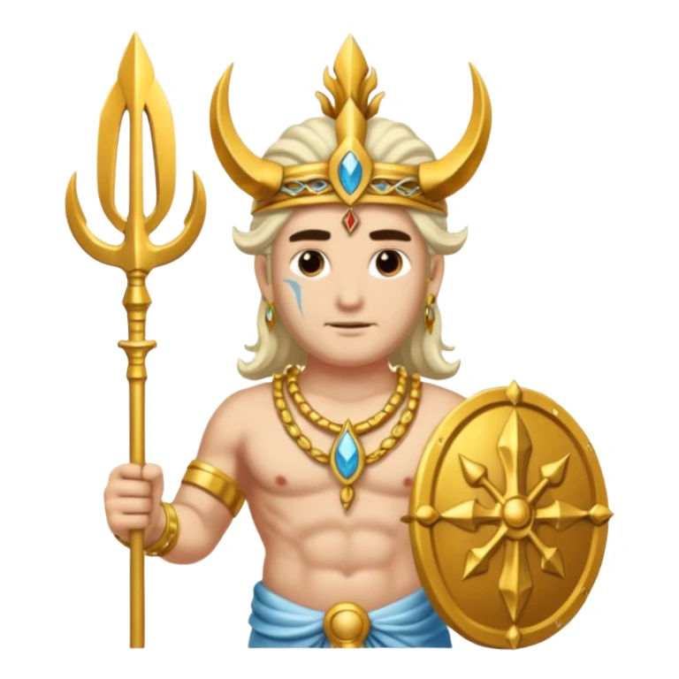 brahma god with Poseidon trident sticker