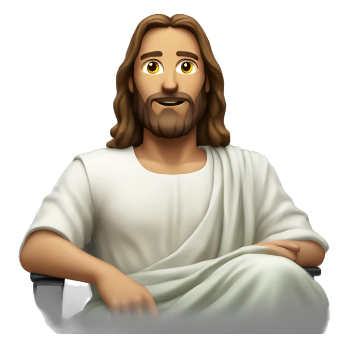 Jesus on a RAZER Gaming chair sticker