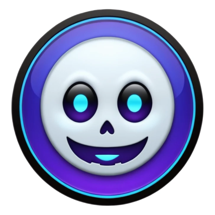 horror spooky spook coin purple blue black white sticker