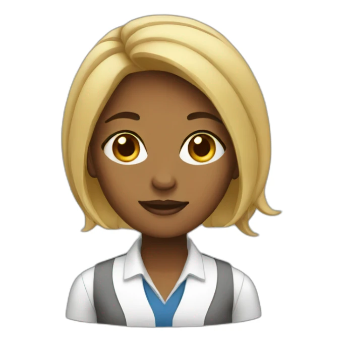 girl office worker sticker