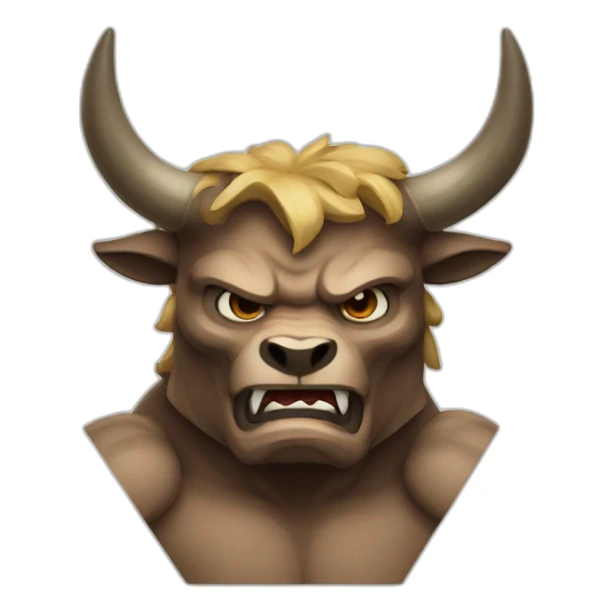 minotaur mad of paper sticker