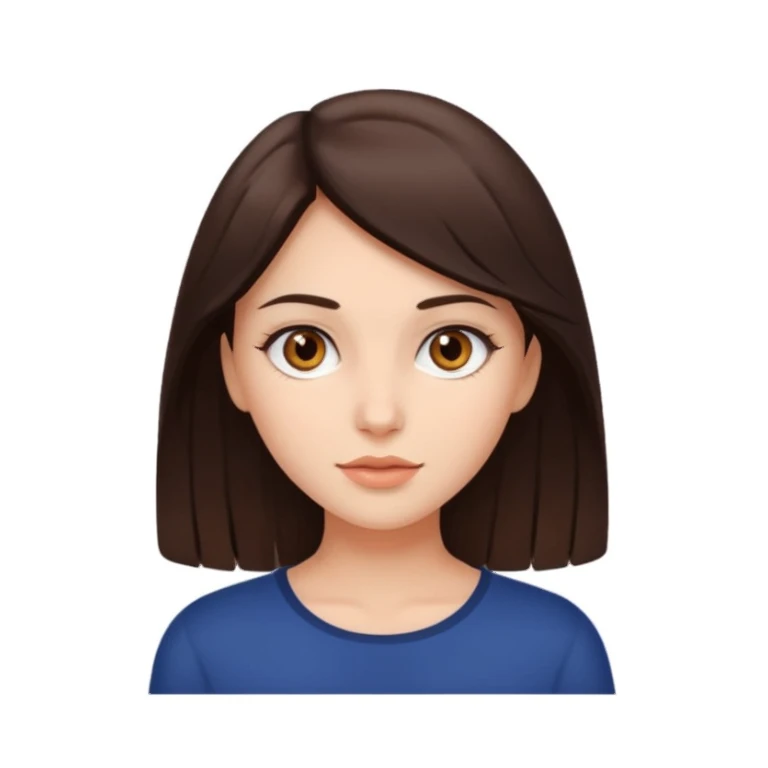 beautiful brunette girl with brown eyes  sticker