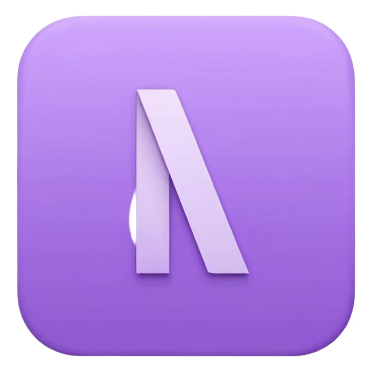 Netflix aesthetic "N" logo in pastel purple sticker