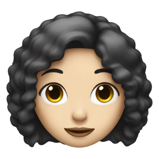 Music producer white woman with black hair sticker
