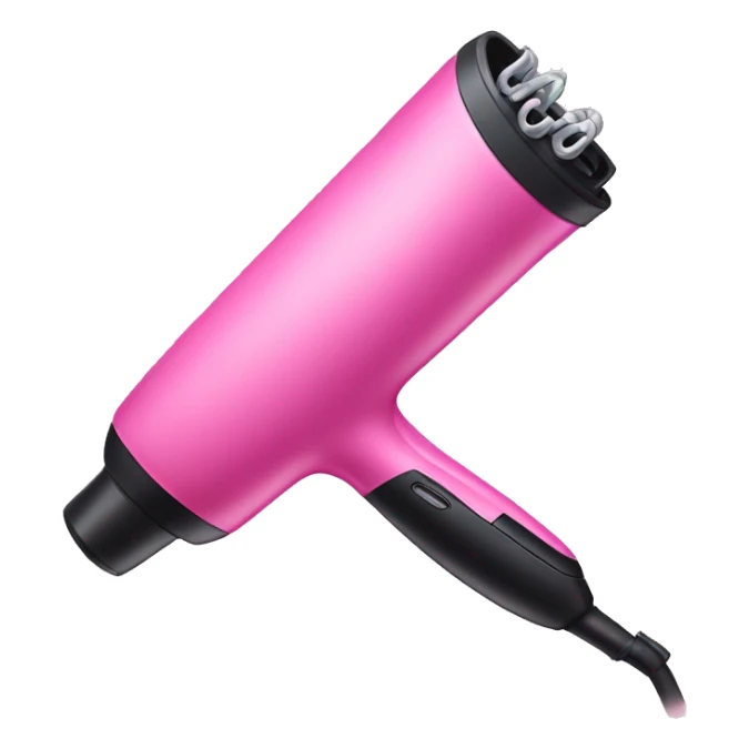 pink hair curling iron sticker