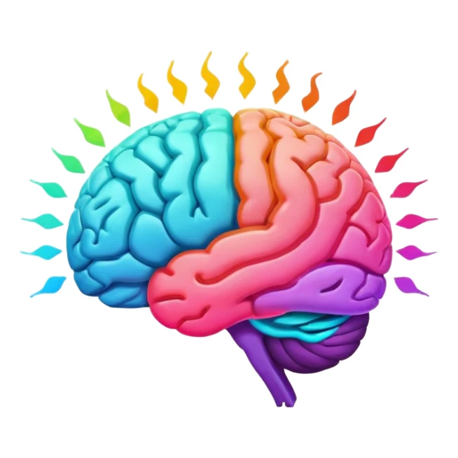 Real color of Brain signal  sticker