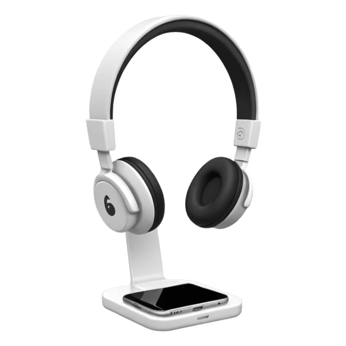headphones holder/stand white sticker